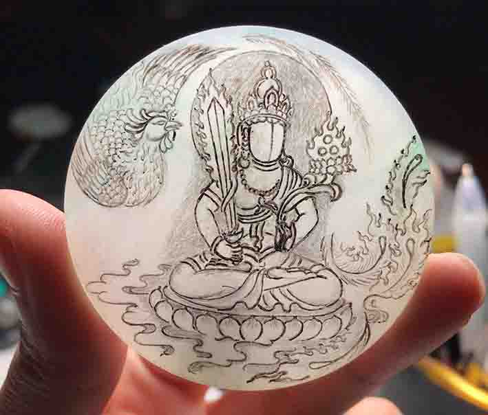 玉雕大师段艳巡作品《虚空藏菩萨》
