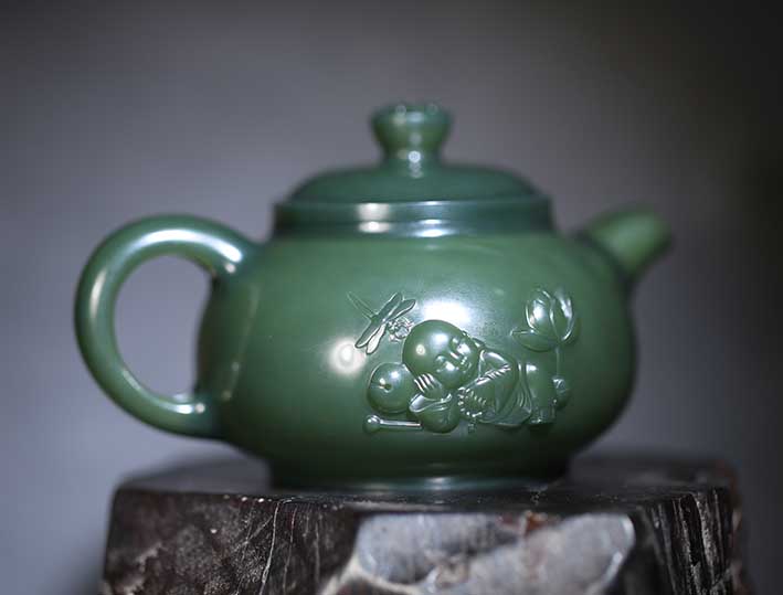 儒玉轩玉雕艺术工作室作品《向佛·惬意》