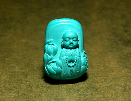 儒玉轩玉雕艺术工作室作品《向佛·莲花开》